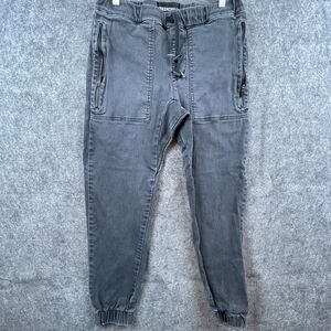 Been Trill Pants Mens Small White Denim Joggers Streetwear